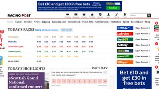 
                            3. Racing Post: Horse Racing Cards, Results & Betting - Racing Post Sign In