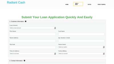 Radiant Cash - Apply Online