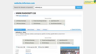 
                            5. radiosity.sx at WI. radiosity.sx - Home - Website Informer