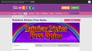 
                            7. Rainbow Riches Free Spins | Slots | Mecca Bingo - Mecca Bingo Portal Online Slots