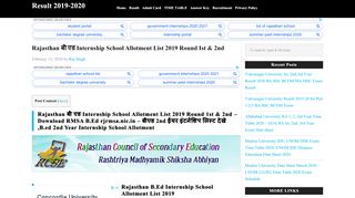
                            6. Rajasthan Bed {बी एड} Internship School Allotment List 2019 ... - Rajrmsa Nic Shaala Darpan Home Public School Login