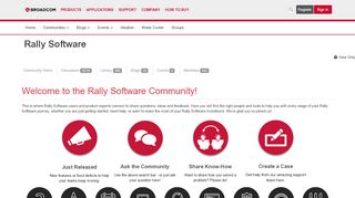 
                            3. Rally Software - Enterprise Software - Broadcom Community - Rallydev Community Portal