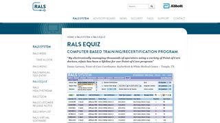 
                            3. RALS eQuiz - RALS.com - Alere Rals System Login