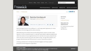 
                            6. RAMITA KONDEPUDI | Fenwick & West LLP