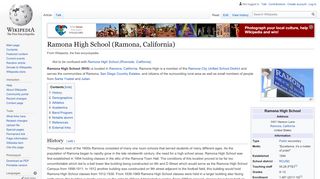 
Ramona High School (Ramona, California) - Wikipedia
