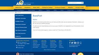 
                            2. RamPort - Angelo State University - Angelo State Portal
