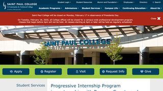 
                            7. Ramsey County Progressive Internship - Saint Paul College - Metro State Eservices Portal