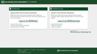 
                            7. RAMweb | Colorado State University - Cdu Student Email Portal