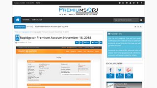 
                            8. Rapidgator Premium Account November 18, 2018 | FREE ... - Rapidgator Net Premium Account Portal