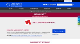 
                            7. RapidIdentity » Arlington ISD