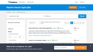 
                            6. Rapnet classic login Jobs, Employment | Freelancer