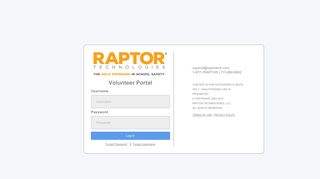 
                            2. Raptor Portal Login - Raptor Technologies