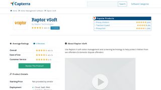 
                            9. Raptor Visitor Management Reviews and Pricing - 2020