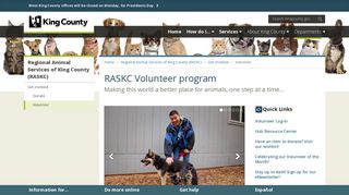 
                            1. RASKC Volunteer program - King County