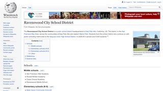 
                            6. Ravenswood City School District - Wikipedia - Ravenswood School Portal