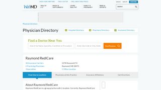 
                            4. Raymond RediCare in Raymond, ME - WebMD Physician Directory - Raymond Redicare Patient Portal