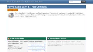 
                            4. Rayne State Bank & Trust Company Corporate Headquarters ...