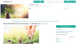 
                            3. Rayne State Bank & Trust Company - Lafayette, LA (3 Branch ...