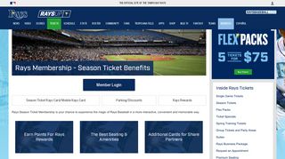 
                            2. Rays Membership | Tampa Bay Rays - MLB.com - Rays Rewards Portal