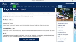 
                            4. Rays Ticket Account | Tampa Bay Rays - MLB.com - Rays Rewards Portal
