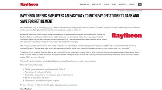 
                            7. Raytheon offers employees an easy way to both ... - Raytheon - Raytheon 401k Portal