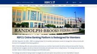
                            7. RBFCU Online Banking Platform is Redesigned for Members