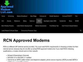 RCN Approved Modems – ApprovedModemList.com