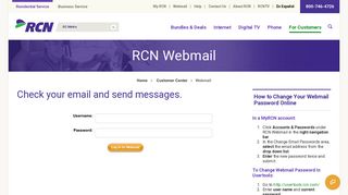 RCN Webmail - login and access your email