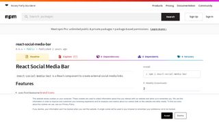 
                            5. react-social-media-bar - npm - Socialmediabar Com Sign Up