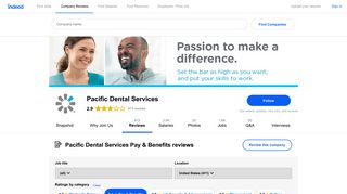 
                            5. Read more Pacific Dental Services reviews about Pay & Benefits - Pacific Dental Services Employee Portal