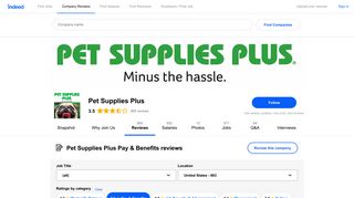 
                            7. Read more Pet Supplies Plus reviews about Pay & Benefits - Pet Supplies Plus Employee Portal