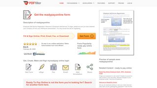 
Readypayonline - Fill Online, Printable, Fillable, Blank | PDFfiller
