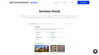 Real Estate Investor Portal and LP Dashboard Software - Real Estate Investor Portal