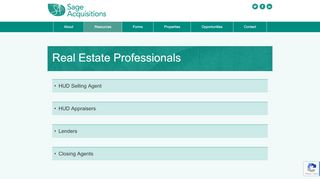 Real Estate Professionals – SageACQ - Sage Acquisitions - P260 Closing Agent Portal