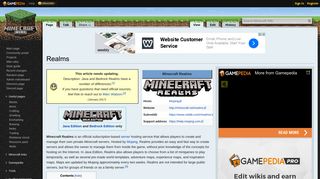 
Realms – Official Minecraft Wiki  
