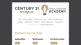 
                            4. Realtor's Access Only - Century 21 Atria Realty Inc., Brokerage - Wolf Connect Login Century 21