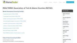 REALTORS® Association of York & Adams Counties (RAYAC) - Rayac Mls Portal