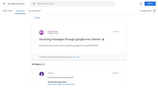 
                            4. receiving messages through google sms channel - Google Search Help ... - Google Sms Channel Account Portal