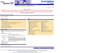 
                            2. Rechercher des offres d'emploi - Placement en ligne - Emploi Quebec Employeur Portal