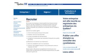 
                            7. Recruter > Emploi-Québec - Gouvernement du Québec - Emploi Quebec Employeur Portal