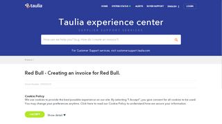 
Red Bull - Creating an invoice for Red Bull ... - Taulia Support  
