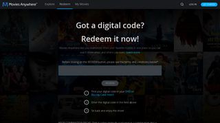 
                            2. Redeem a Digital Movie | Movies Anywhere - Fox Redeem Portal