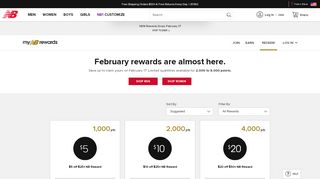 
                            3. Redeem – myNB Rewards – New Balance - New Balance Rewards Portal