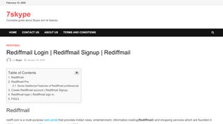 
                            8. Rediffmail Login | Rediffmail Signup | Rediffmail - 7skype - Rediffmail Sign Up Mobile