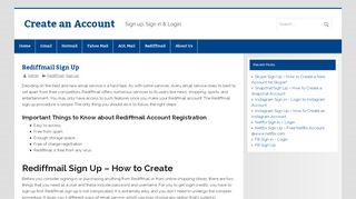 
                            5. Rediffmail Sign Up – How to Create a New Account? - Rediffmail Portal Sign Up