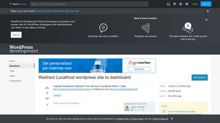 
                            4. Redirect Localhost wordpress site to dashboard - WordPress ... - Htpp Localhost Wordpress Wp Portal