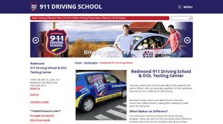
Redmond Drivers Ed. Courses | 911DrivingSchool.com  
