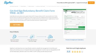 
Redundancy Benefit Claim Form 99KB - ACIRT - Fill Out and ...  
