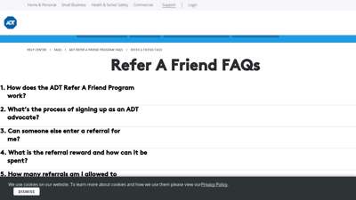 Refer a Friend, Colleague or Family Member to ADT
