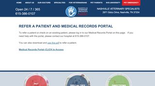 
                            1. Refer a Patient and access Medical Records through our portal. - Nvs Portal Login